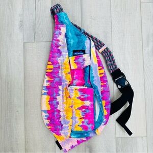 Kavu Rope Bag Sling Backpack In Surf Tie Dye